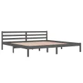 Cadre de lit Bois massif de pin 200x200 cm Gris