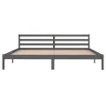 Cadre de lit Bois massif de pin 200x200 cm Gris