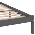Cadre de lit Bois massif de pin 200x200 cm Gris