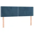 cadre de lit et matelas Bleu foncé 140x200cm Velours