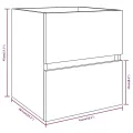 Armoire de lavabo Sonoma gris 41x38,5x45 cm Bois d'ingénierie