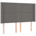 Tête de lit avec oreilles Gris 147x16x118/128 cm Similicuir