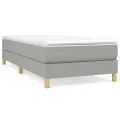 cadre de lit avec matelas Gris clair 100x200cm Tissu