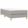 cadre de lit avec matelas Gris clair 100x200cm Tissu