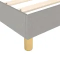 cadre de lit avec matelas Gris clair 100x200cm Tissu
