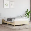 Cadre de lit Crème 120 x 200 cm Tissu
