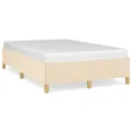 Cadre de lit Crème 120 x 200 cm Tissu