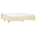 Cadre de lit Crème 200 x 200 cm Tissu