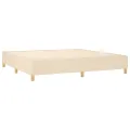 cadre de lit avec matelas Crème 200x200 cm Tissu