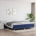 cadre de lit Bleu 200x200 cm Tissu