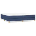 cadre de lit Bleu 200x200 cm Tissu
