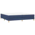 cadre de lit Bleu 200x200 cm Tissu