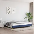 Cadre de lit Bleu 200x200 cm Tissu