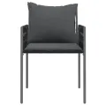 Chaises de jardin avec coussins lot de 2 noir 54x61x83 cm rotin