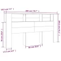 Armoire de tête de lit Blanc brillant 200x18,5x104,5 cm