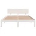 Cadre de lit Blanc Bois massif 150x200 cm Très grand