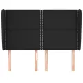 Tête de lit avec oreilles Noir 147x23x118/128 cm Similicuir