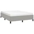 Cadre de lit Gris clair 140x190 cm Tissu