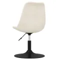 Chaises à dîner pivotantes 4 pcs Crème Velours