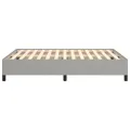 Cadre de lit Gris clair 140x190 cm Tissu