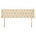 Tête de lit avec oreilles Crème 147x23x78/88 cm Tissu