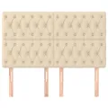 Têtes de lit 4 pcs Crème 72x7x78/88 cm Tissu