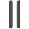 Tête de lit avec oreilles Gris foncé 203x16x118/128 cm Velours