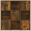 Bibliothèque Chêne fumé 90x30x90 cm Bois d'ingénierie