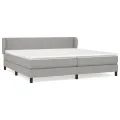 cadre de lit avec matelas Gris clair 200x200cm Tissu