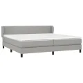 cadre de lit avec matelas Gris clair 200x200cm Tissu