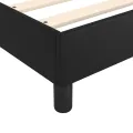cadre de lit avec matelas Noir 80x200cm Similicuir