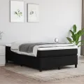 cadre de lit avec matelas Noir 120x200 cm Tissu