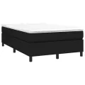 cadre de lit avec matelas Noir 120x200 cm Tissu