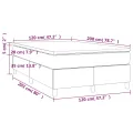 cadre de lit avec matelas Noir 120x200 cm Tissu