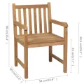 Chaises de jardin 4 pcs avec coussins vert Bois de teck solide