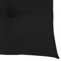 Chaises de jardin 8 pcs avec coussins noir Bois de teck solide