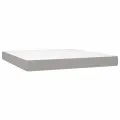 cadre de lit matelas LED Gris clair 160x200 cm Tissu