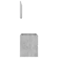 Ensemble de meubles de salle de bain 2 pcs Gris béton Aggloméré