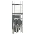 Ensemble à dîner pliant 3 pcs et étagère de rangement MDF acier