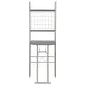 Ensemble à dîner pliant 3 pcs et étagère de rangement MDF acier