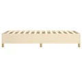 cadre de lit Crème 100x200 cm Tissu