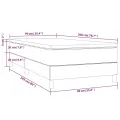cadre de lit avec matelas Vert foncé 90x200 cm