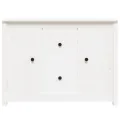 Buffet Blanc 100x35x74 cm Bois massif de pin