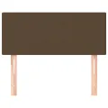 Tête de lit Marron Foncé 100x5x78/88 cm Tissu