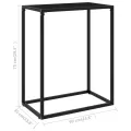 Table console Noir 60x35x75 cm Verre trempé
