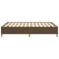 Cadre de lit Marron foncé 140x200 cm Tissu