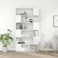 Bibliothèque/Séparateur de pièce Blanc brillant 100x24x188 cm
