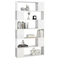 Bibliothèque/Séparateur de pièce Blanc brillant 100x24x188 cm