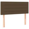 Tête de lit à LED Marron Foncé 100x5x78/88 cm Tissu