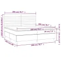 cadre de lit et matelas Gris clair 200x200cm Velours